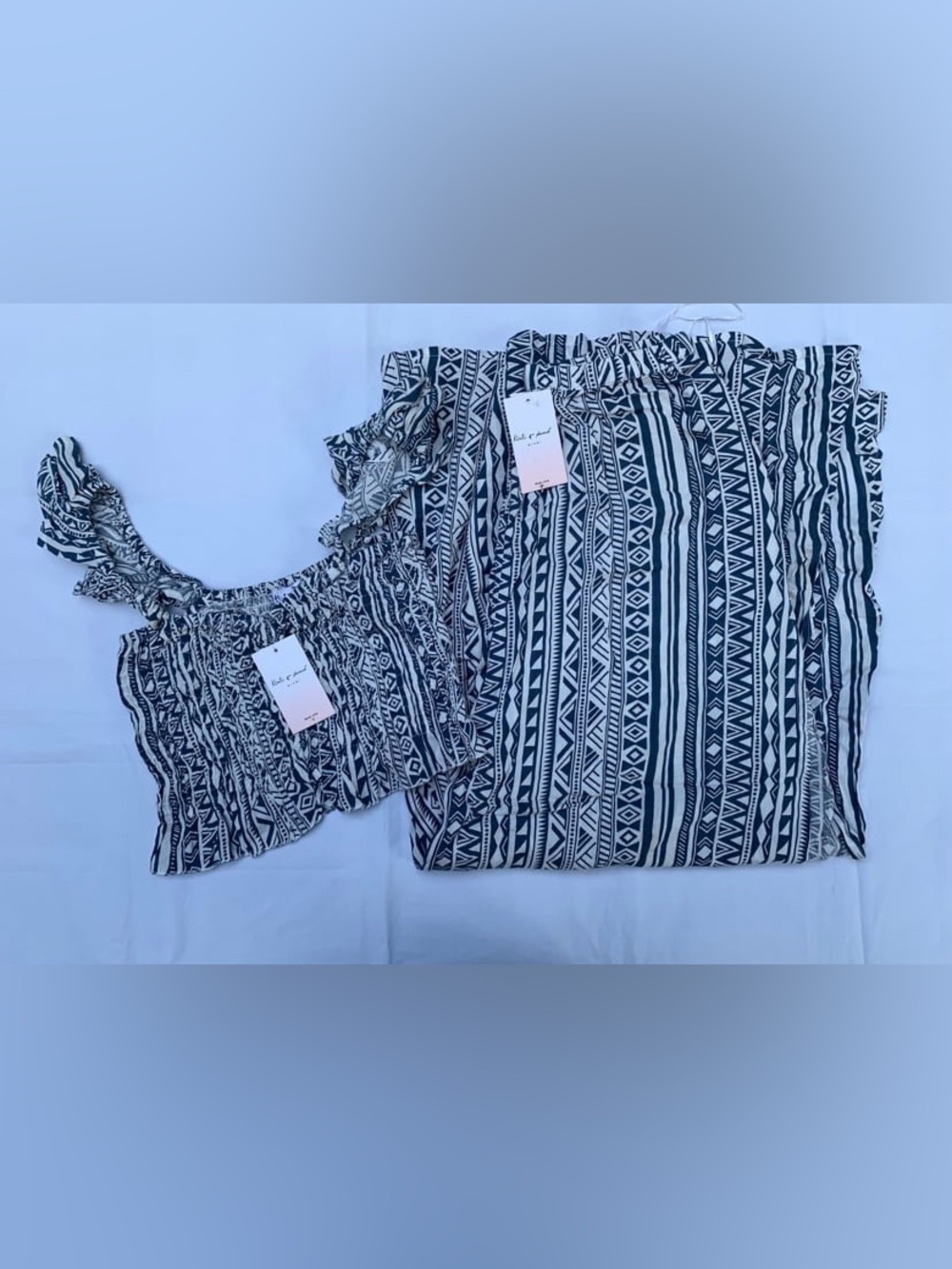 Kiwi & Punch 2 Pc Pants Set Crop Wide Leg